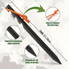 10pcs Heavy Duty Tent Stakes with Reflective Rope for Camping