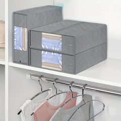 Large Capacity Bed Sheet Storage Box With Handles & Visible Window