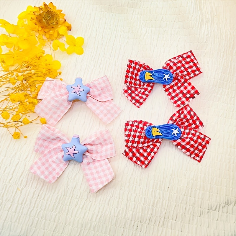 Plaid Pattern Hair Clips Hair Pin Hair Accessories For Toddler Girls Baby Girls