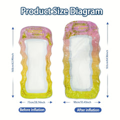 Colorful Inflatable Pool Lounger for Adults with Headrest