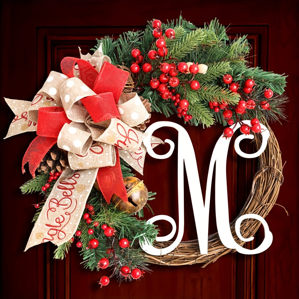 Christmas Wreath Letter Door Hanging Thanksgiving Decoration