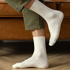 7 Pairs Solid Mid Tube Socks Women's Stockings