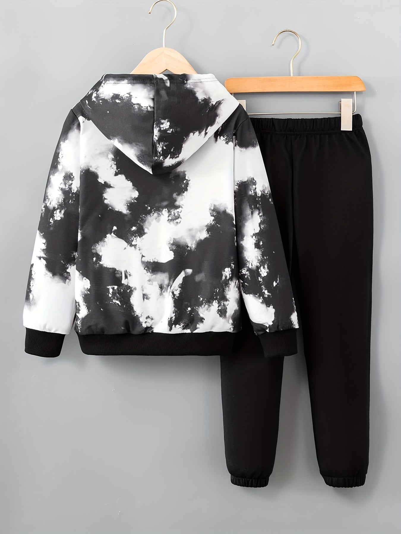 Boys Tie Dye Hoodie Sweatshirt & Sweatpants Set Long Sleeve Casual Kids Clothes