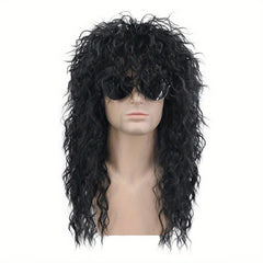 Men's 80s Rock Wig Punk Heavy Metal Mullet Wig