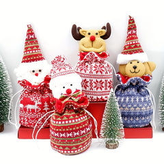 Christmas Candy Wrapping Bag Gift Packaging Elf Deer Snowman Party Decor