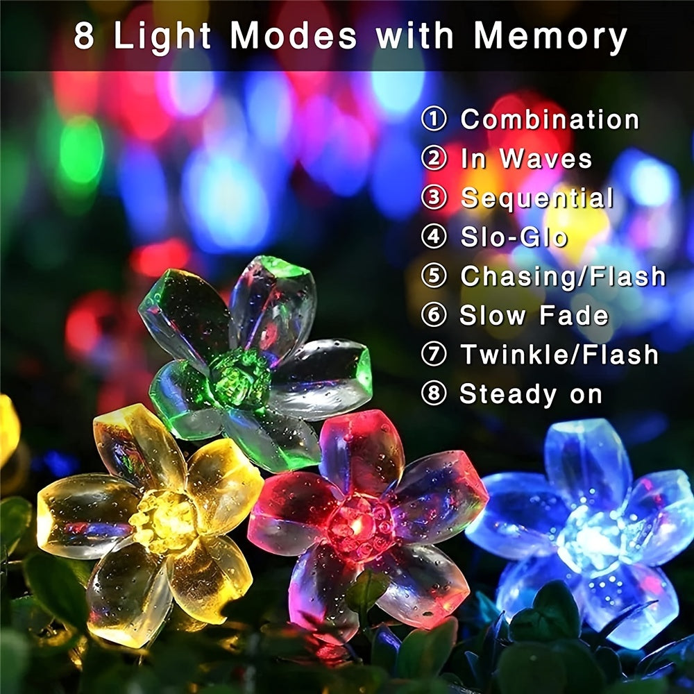 Gorgeous Flower Solar Fairy Lights 72 2Ft 200LED