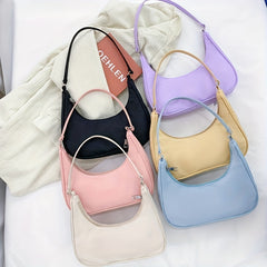 Nylon Lightweight Hobo Bag Zipper Handbag