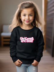 Girls Letters Pattern Crew Neck Sweatshirt for Spring Fall