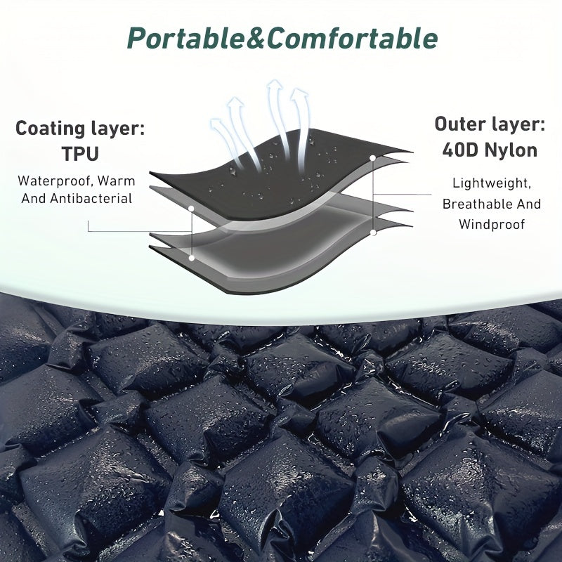 WESTTUNE Inflatable Mattress with Pillow for Hiking/Camping