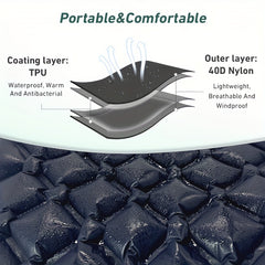 WESTTUNE Outdoor Sleeping Pad Camping Inflatable Mattress With Pillows