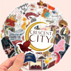 50pcs Crescent City Vinyl Stickers by SJM for Laptops Water Bottles