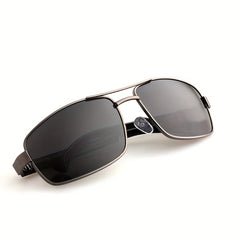 Men's Polarized Sunglasses with Metal Frame and UV400 Lenses