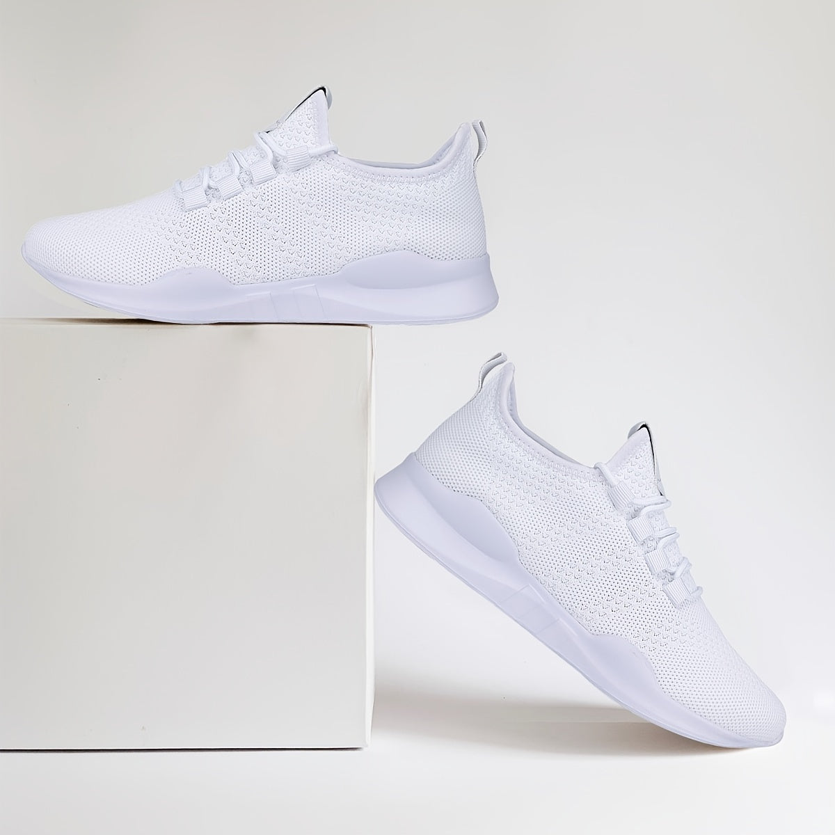 Men's Breathable Lace Up Casual Shoes Anti odor Running Sneakers