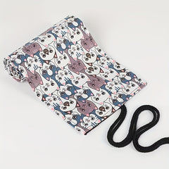 Big Headed Cat Printed Pencil Case Pencil Storage Bag