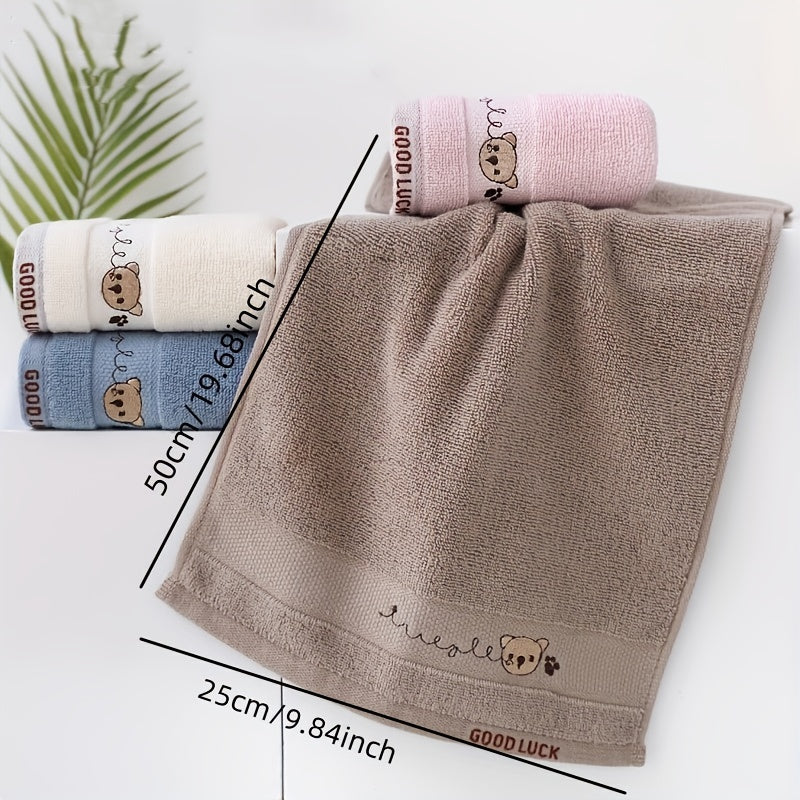 Cartoon Embroidered Small Face Towel Soft Skin-friendly Kids Towel