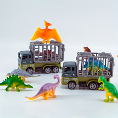 Dinosaur Transport Car with Plastic Cage Vehicle Truck Model