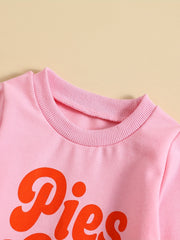 Girls Letter Print Long Sleeve Sweatshirt