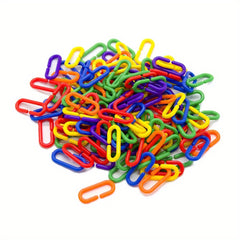 100pcs Rainbow C Clips Hooks Plastic Building Block Toys Hooks Chain