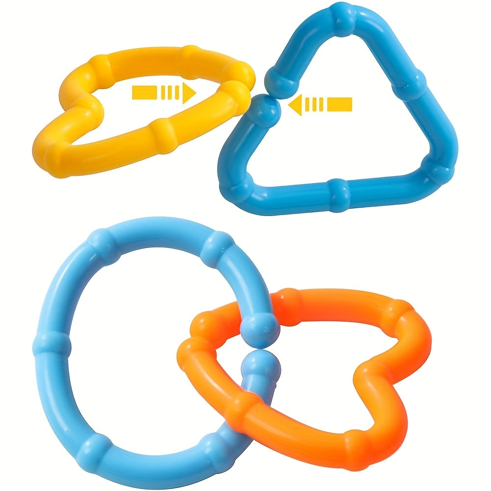 Colorful Geometric Plastic Baby Toys Set - Early Childhood Educational Grasping