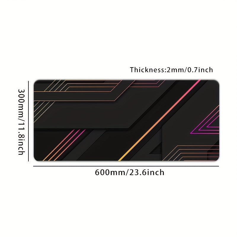 Geometric Stripe Model Mouse Pad Non slip Rubber Mouse Pad