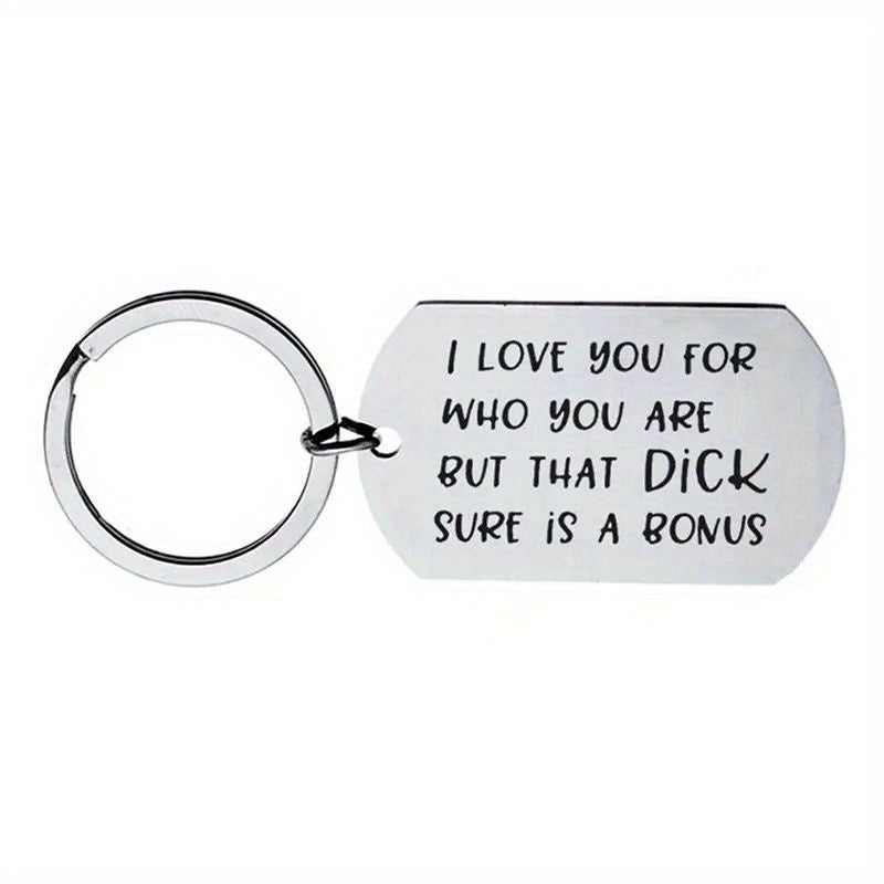 Creative Letter Keychain Couple Stainless Steel Holiday Husband Gift