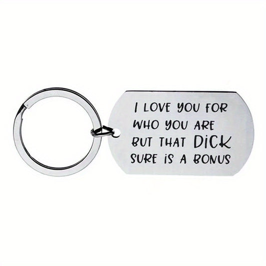 Creative Letter Keychain Couple Stainless Steel Holiday Husband Gift