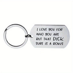 Creative Letter Keychain Couple Stainless Steel Holiday Husband Gift
