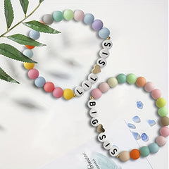 Multicolor Beaded Bracelet for Sisters Clay Girls Accessories