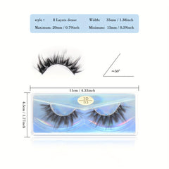 10 Styles Thick False Eyelashes Single Pair Travel Size