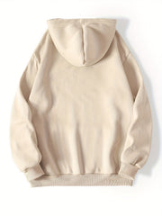 Bear Print Kangaroo Pocket Hoodie Long Sleeve Hoodies