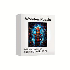 Wooden Nutcracker Shaped Puzzle Toy Birthday Gift Holiday Christmas Halloween