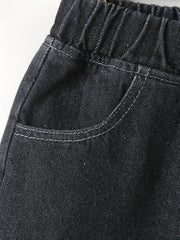 Girls' Casual Ripped Denim Shorts For Summer
