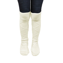 Argyle Knitted Calf Socks Warm & Comfy Knee High Socks