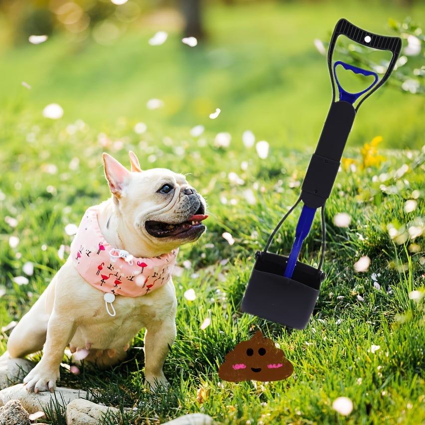 Foldable Dog Poop Scooper Long Handle Waste Picker for Outdoor Walking