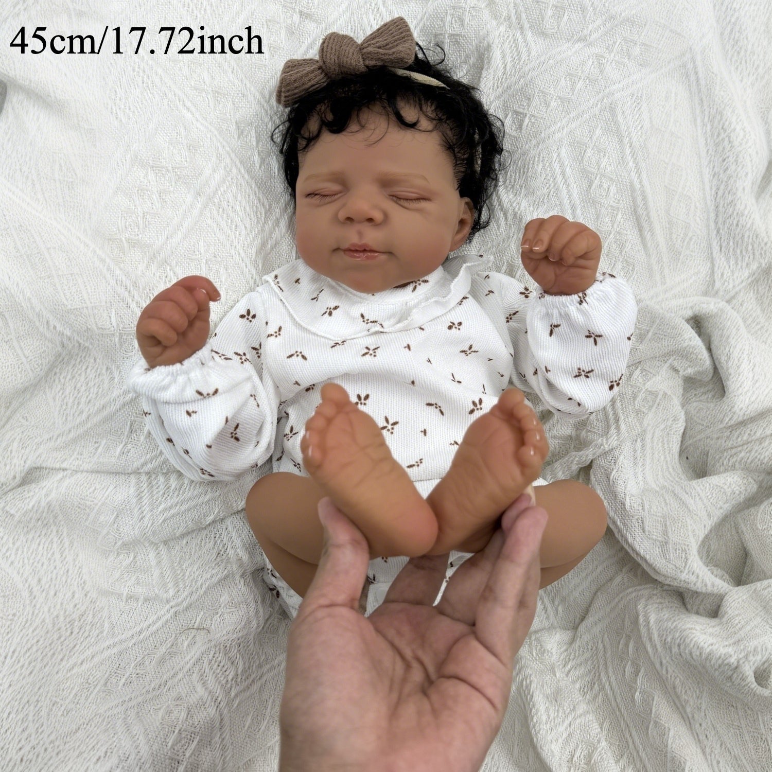 Soft Vinyl Reborn Doll Realistic Cloth Body Toy for Kids Christmas Birthday Gift