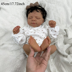 Soft Vinyl Reborn Doll Realistic Cloth Body Toy for Kids Christmas Birthday Gift