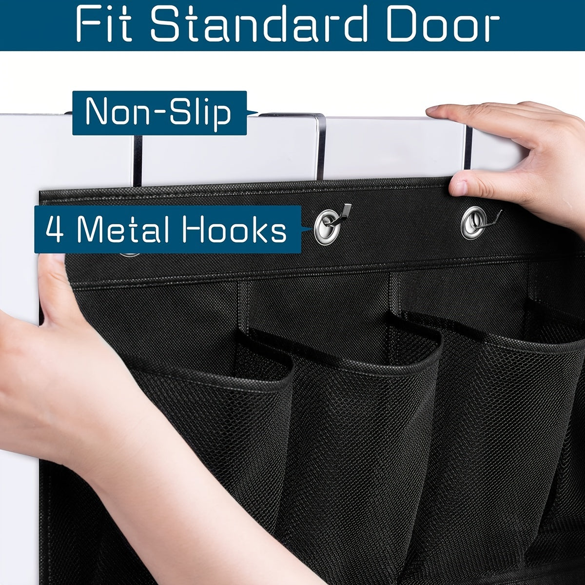 Over the Door Shoe Rack with 28 Large Pockets Hanging Shoe Organizer