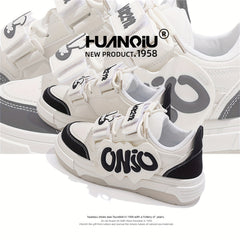 HUANQIU Women's Thick Sole Platform Casual Skate Shoes