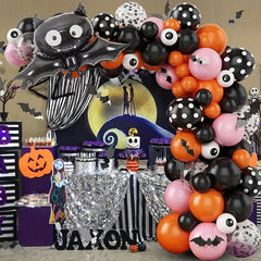 Halloween Bat Balloon Chain Halloween Party Decoration Kit