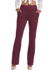 High Waist Flared Trousers Sports Fitness Yoga Running Trousers