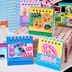 Cute Cartoon Style Desk Calendar Year of the Bear Monthly Stand Up Planner
