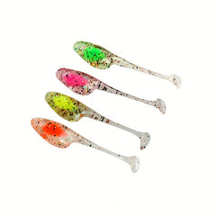 20pcs Mini Paddle Tail Swimbait Soft Worms for Fishing