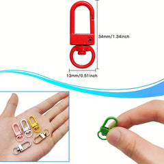 40pcs Metal Keychain Lobster Clasps Swivel Lanyards Snap Hook Key Ring