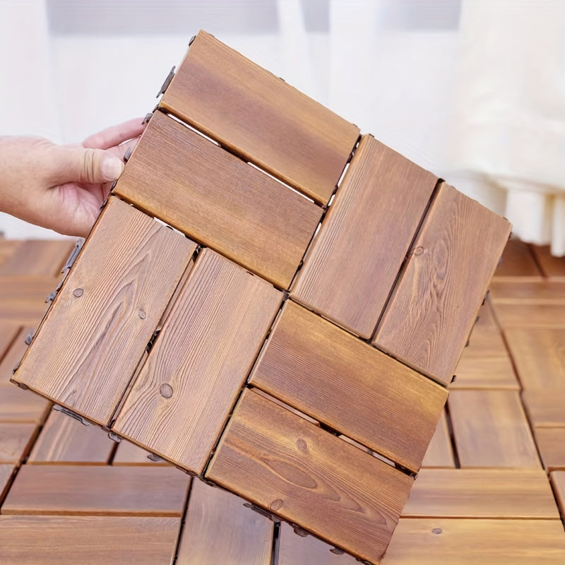 11pcs Wood Flooring 30 Carbonized Anti-corrosion Wood Floor Veneer