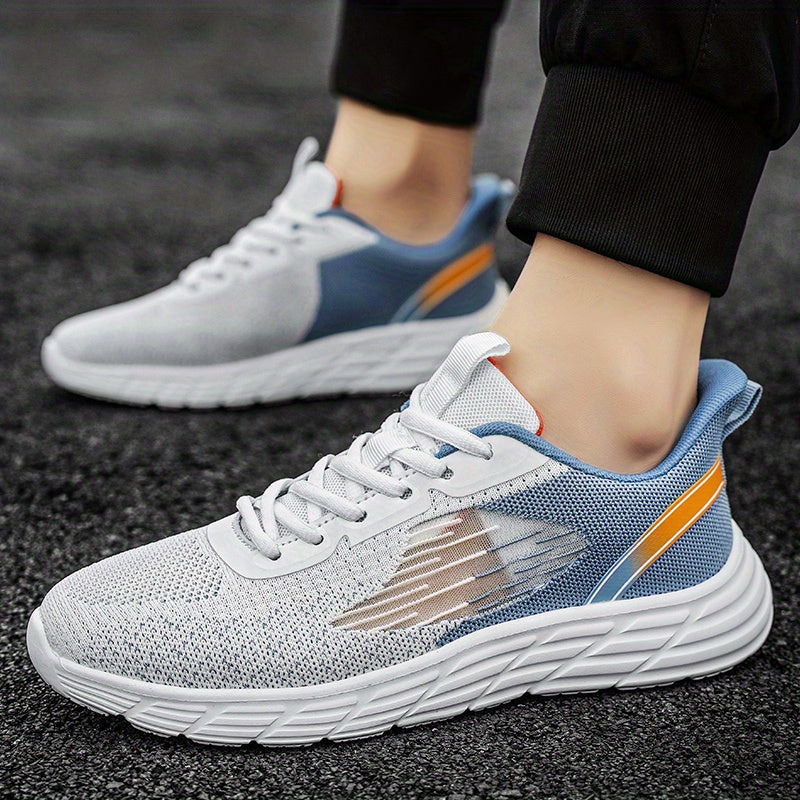 Men's Lightweight Running Shoes Breathable Lace-up Sneakers Non Slip