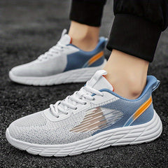 Men's Lightweight Running Shoes Breathable Lace-up Sneakers Non Slip