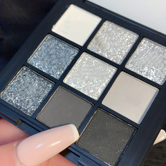 9-Color Smokey Eyeshadow Palette Matte Glitter Sequin Finish Makeup