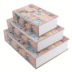 Simulation Butterfly Money Box Bookcase Storage Box with Key Lock