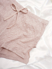 Solid Textured Bra & Panties Full Coverage Lingerie Set