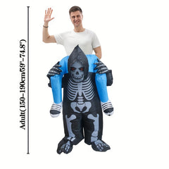 1pc Halloween Funny Doll Inflatable Costume Skull Devil Skeleton Ghost Clothes